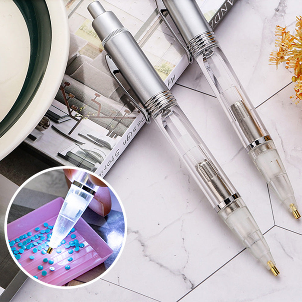 5D DIY Diamond Painting Pen with Lighting Luminous Point Drill Dotting Pen gbfke