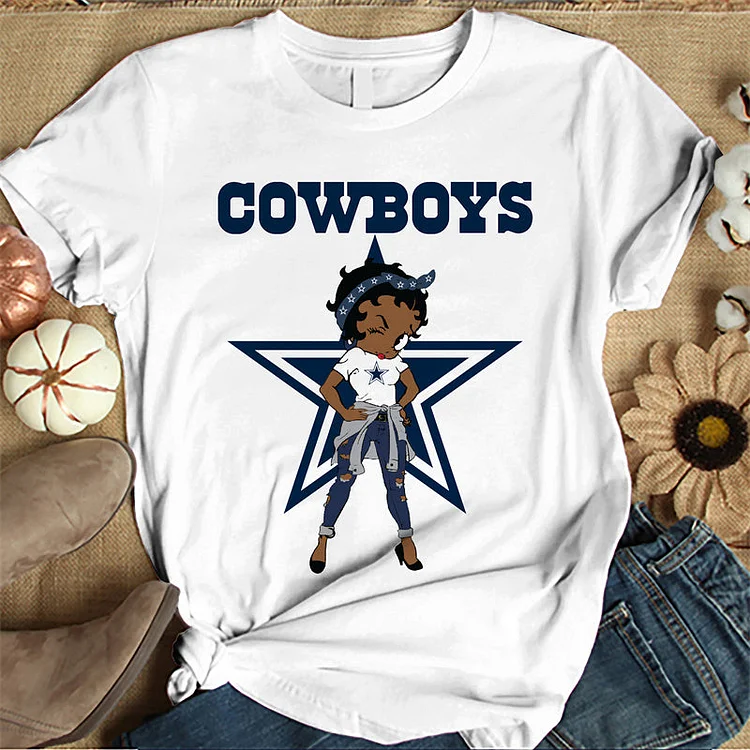 Dallas Cowboys Women's White Relaxed T-Shirt
