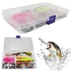115pcs Fishing Lure Kit Soft and Hard Bait Jig Hooks Sinker Weights Gift for Men