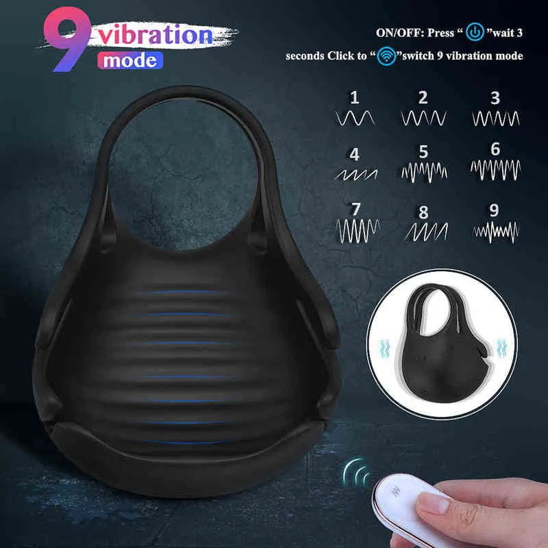 Bluetooth Penis Ring Vibrator for menn Masturbator Chastity App Control