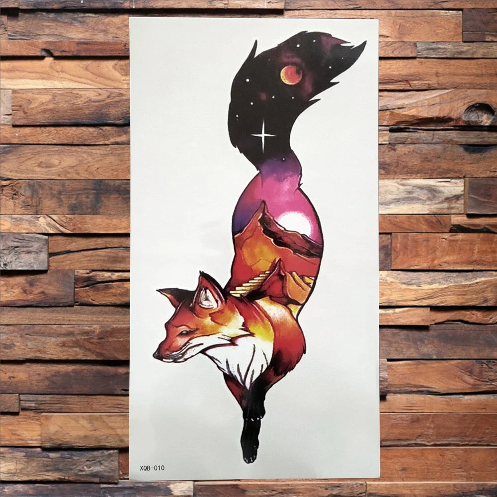 Black Dragon King Temporary Tattoo For Men Women Tree Snake Flower Tattoos Waterproof Unique Sword Flash Fake Tatoos Armbands