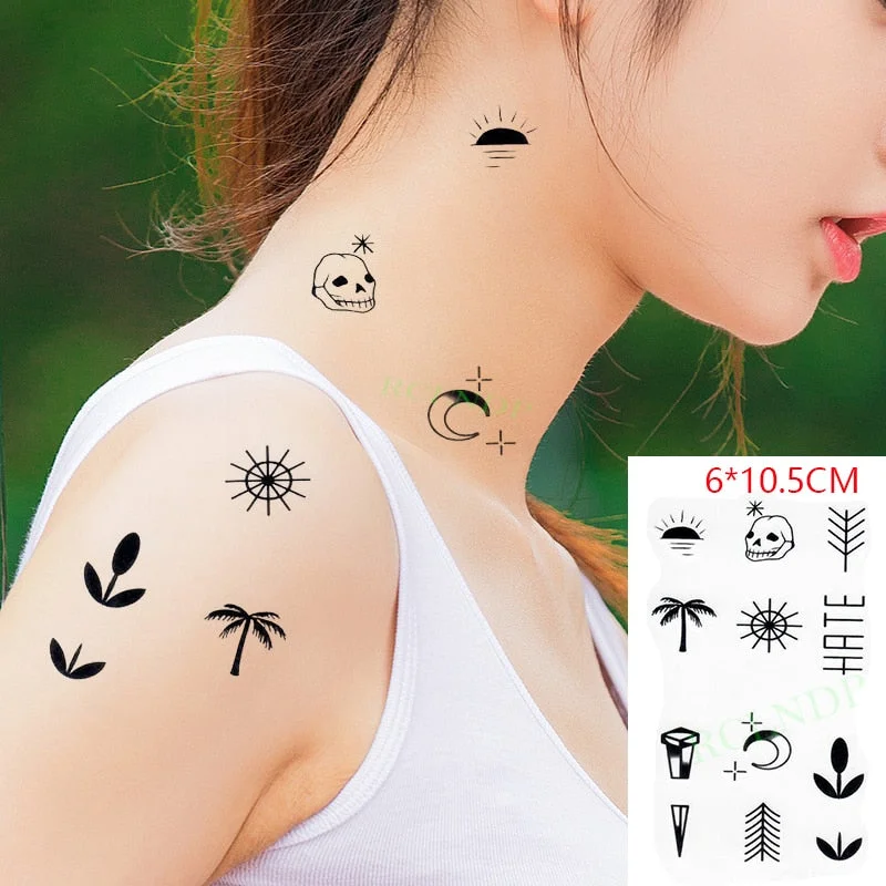 Waterproof Temporary Tattoo Sticker Marine Pirate Anchor Fake Tatto Flash Tatoo Tatouage Wrist Foot Hand Arm For Girl Women Men