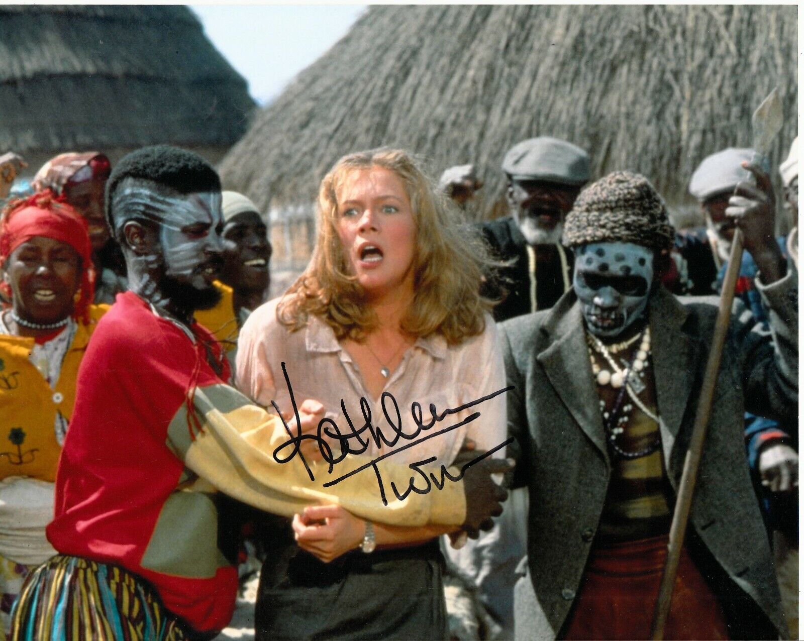 KATHLEEN TURNER SIGNED ROMANCING THE STONE Photo Poster painting UACC REG 242