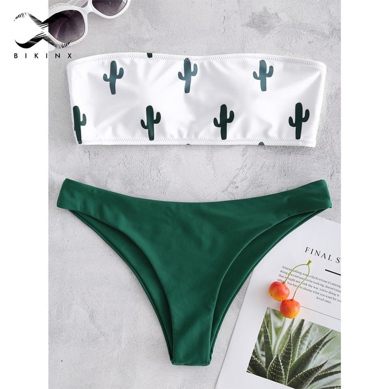 Women push up swimsuit female Cactus Print micro bikini 2020 sexy bathing suit beach bathers Biquini new