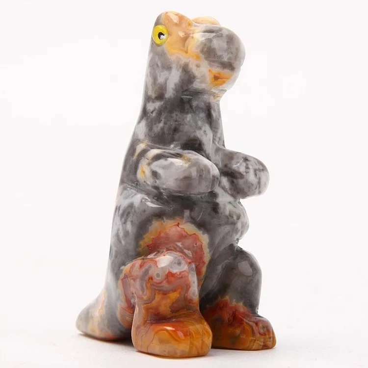 Crazy Agate Dindosaur Carving Animal Bulk