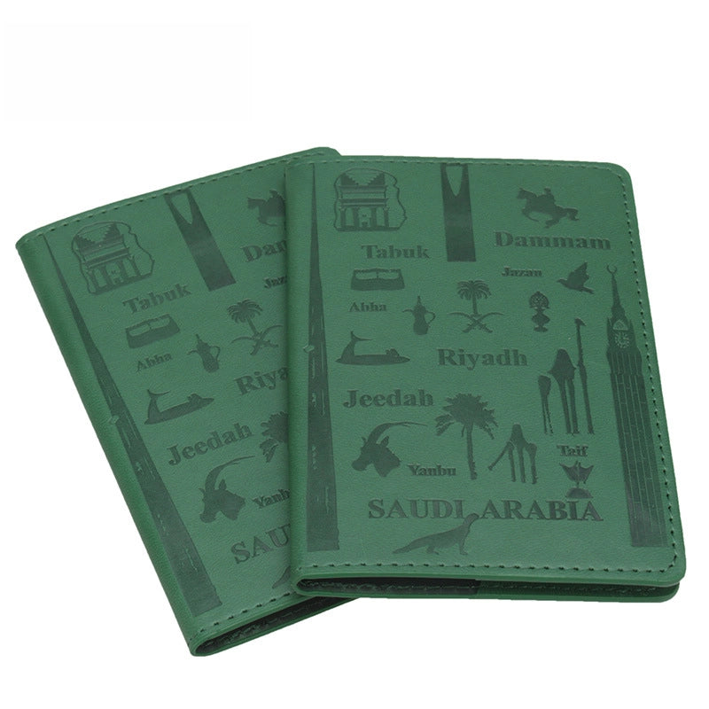 Embossed Middle East Passbook Holder City Pattern Saudi Arabia Passbook Israel Passbook Case