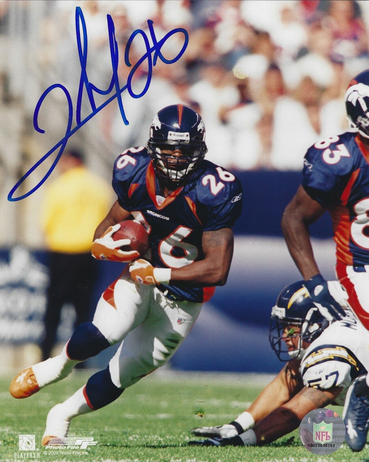 Autographed 8x10 Clinton Portis Denver Broncos Photo Poster painting - w/COA