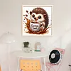 Coffee Hedgehog-11CT Stamped Cross Stitch 40*40cm/15.75*15.75in tapestrymarket
