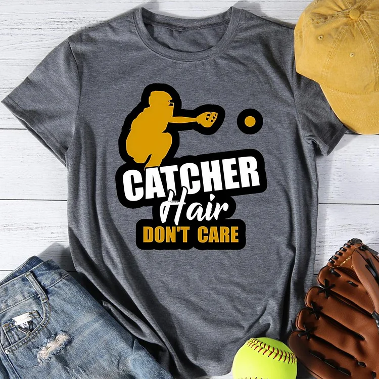 Catcher Hair don't care Round Neck T-shirt-0025843