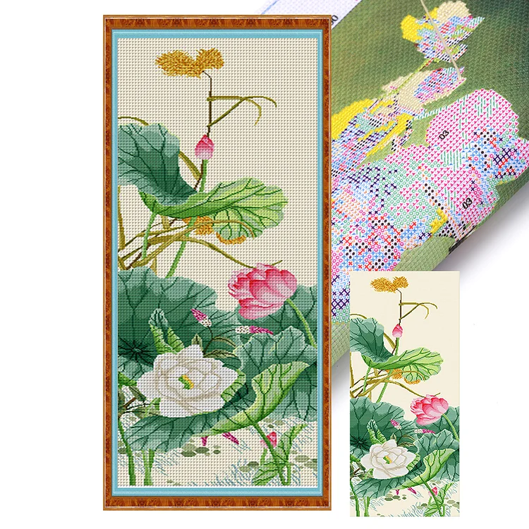Spring Brand  Flowers - Printed Cross Stitch 11CT 50*125CM