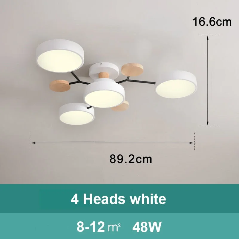 Nordic Decor Living Room Ceiling Chandelier LED Light Bedroom Ceiling Lamps Dining Room Aisle Kitchen Indoor Lighting Lampshade