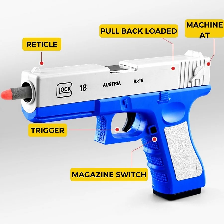 Glock And M1911 Shell Ejection Soft Bullet Toy Gun Freddpelini 0026