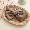 10PCS Lovely Bowknot Linen Ribbon Hair Clip