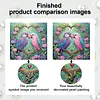 Kit de peinture diamant pour forme sp&eacute;ciale &agrave; forme d&rsquo;oiseau DIY avec cadre 25x25cm points diamant&eacute;s, peintures artistiques pour adultes, d&eacute;coration i