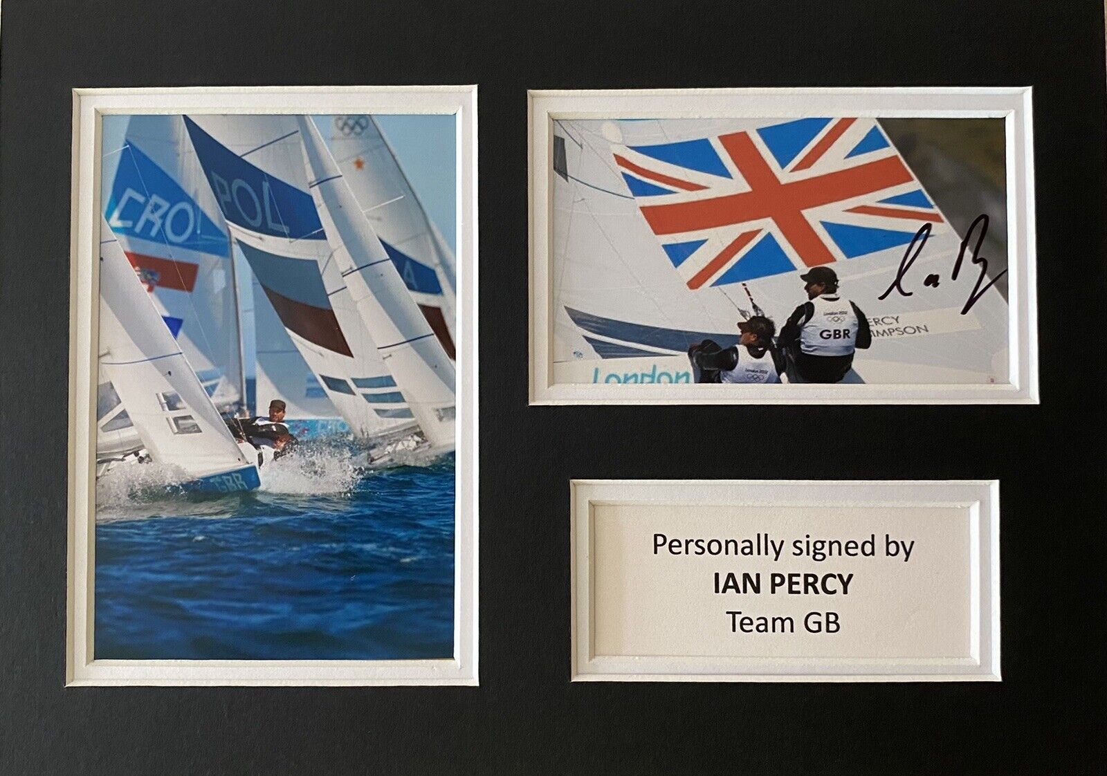 Ian Percy Hand Signed Photo Poster painting In A4 Mount Display - Olympics - Team GB 2