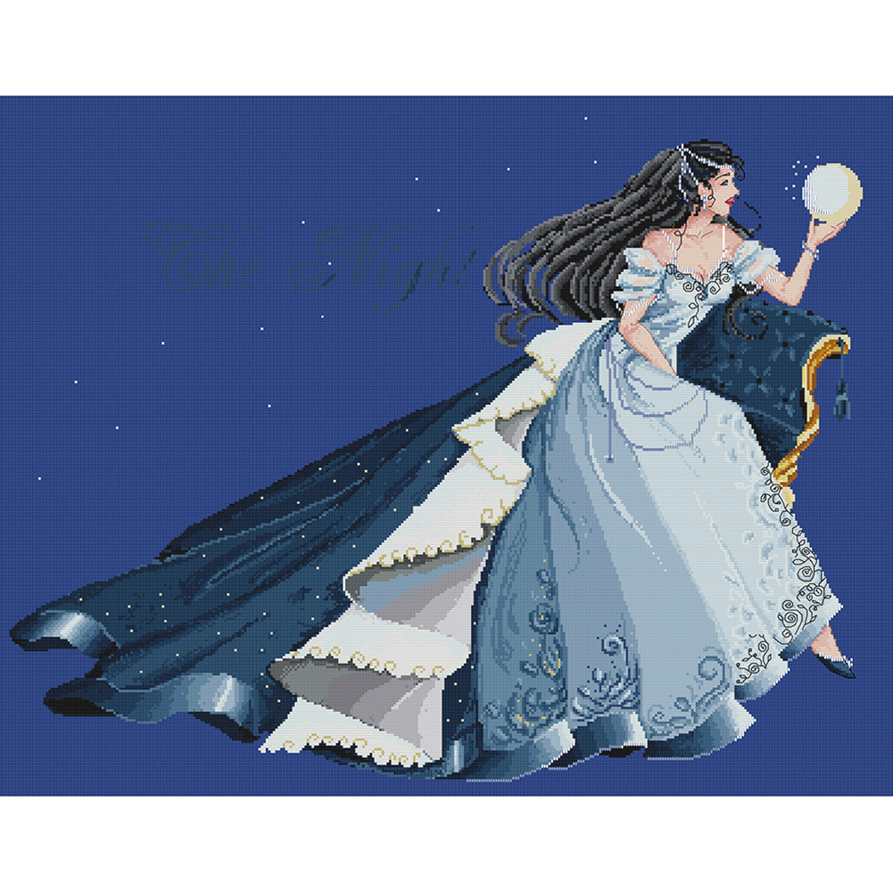 

75*61CM - 14CT Stamped Cross Stitch-Moon Fairy, 501 Original