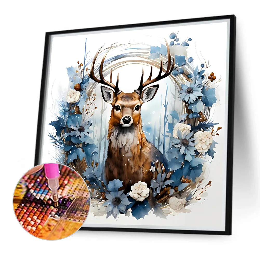 Diamond Painting - Full Round Drill - Garlan Deer(Canvas|40*40cm)