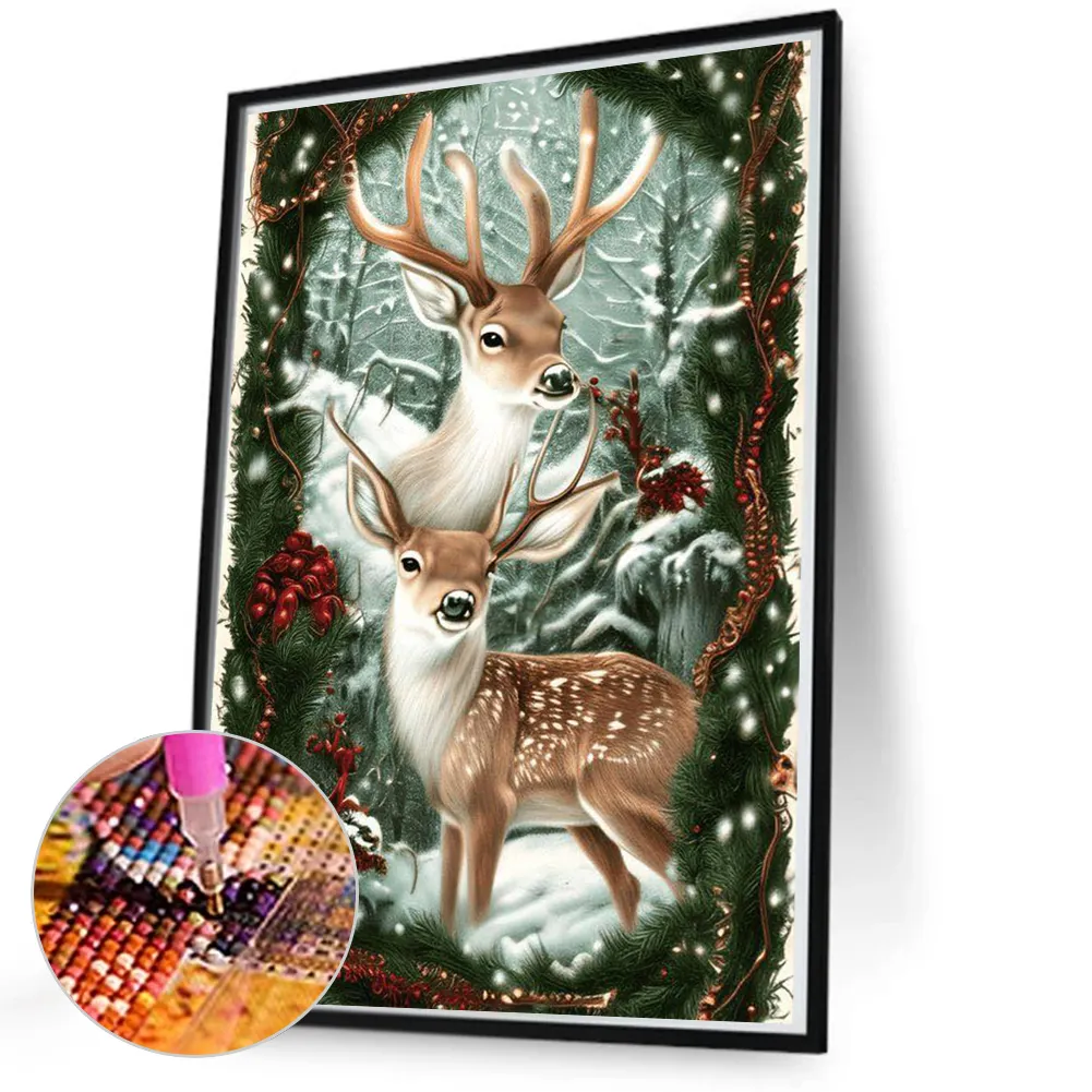 Diamond Painting - Full Round Drill - Snow Elk(Canvas|50*70cm)