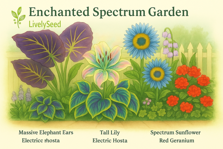 LivelyseedTM Enchanted Spectrum Garden Flower Seed Kit