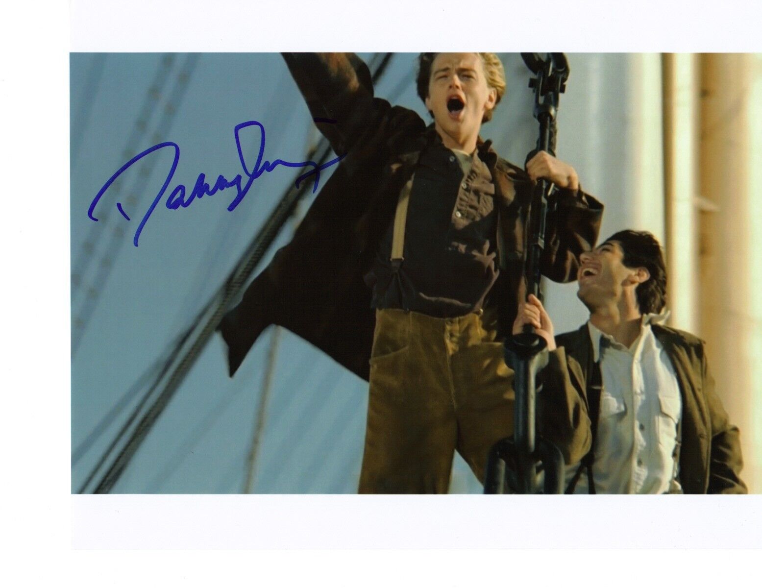 Danny Nucci Signed 8x10 Photo Poster painting - TITANIC (1997) Depicted with Leonardo DiCaprio 2