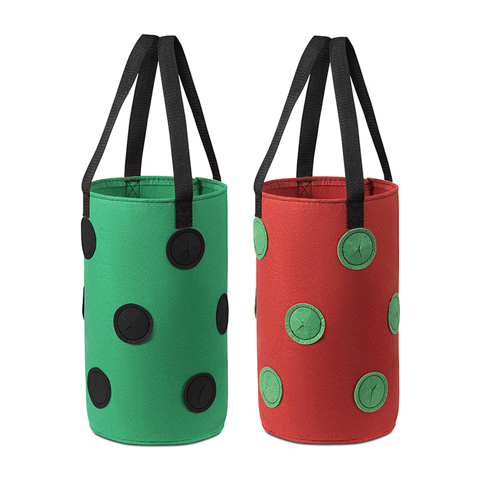 

Hanging Strawberry Planter - 2 Pack Upside-Down Planting Bags (Red + Green), 501 Original