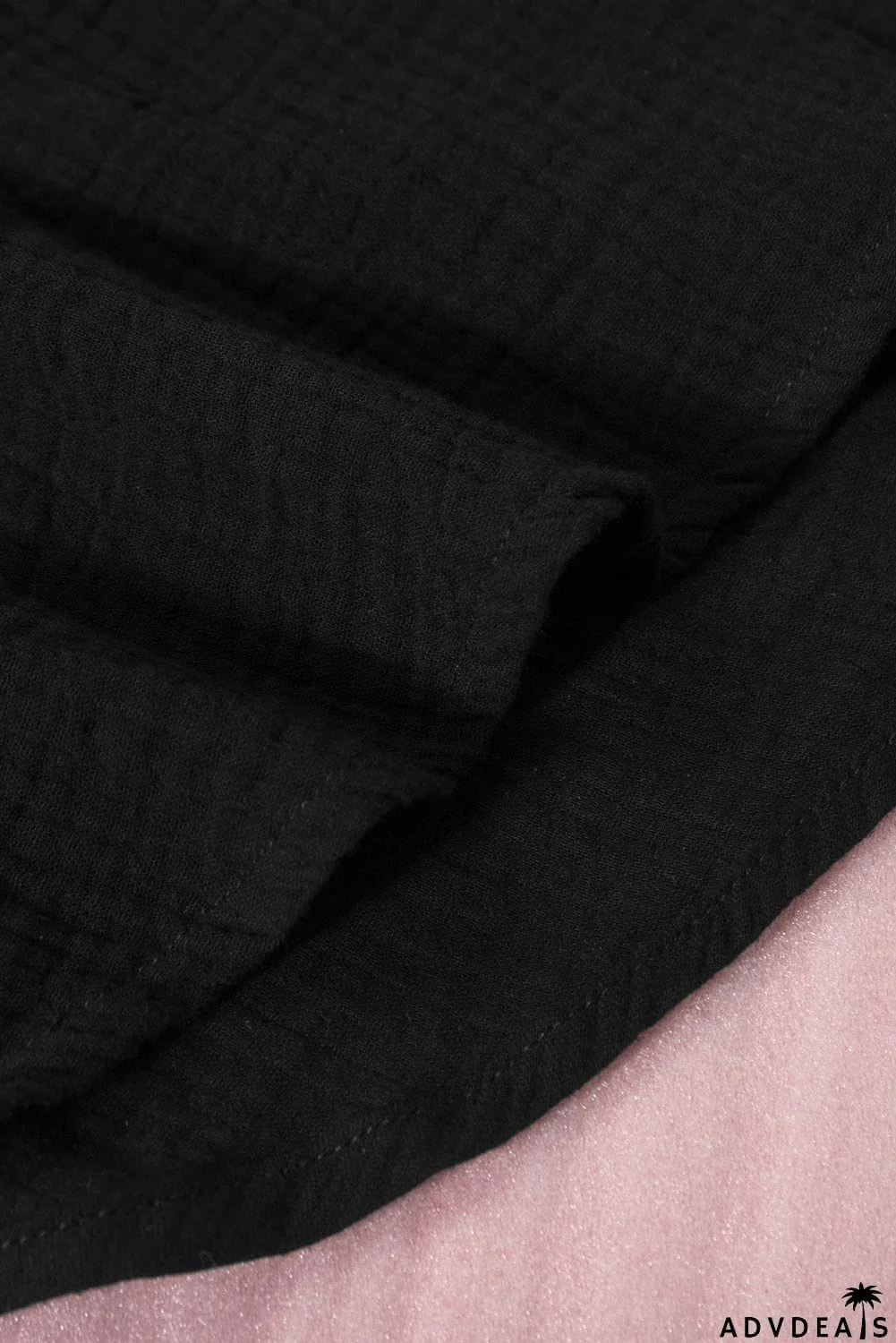 Casual Balloon Sleeve Crinkled Top