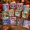 12Pcs Diamond Painting Owl Santa Claus Greeting Card Set with Envelope