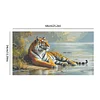 (US Only)5D DIY Full Round Drill Diamond Painting Tiger Kit Home Decor Art Craft 40x70cm
