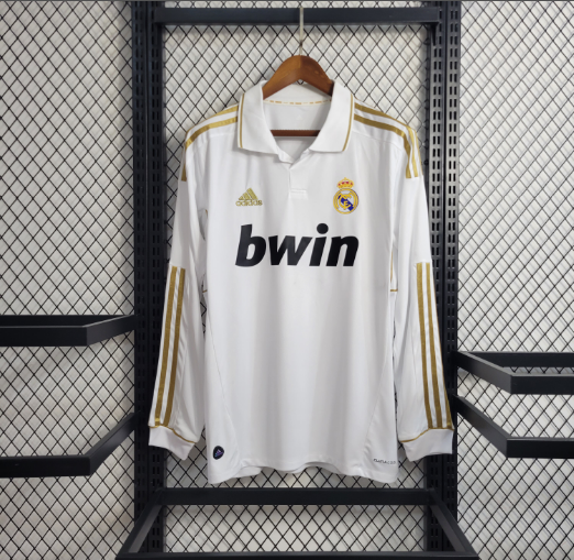 Retro 2011/2012 Real Madrid Home Long Sleeve Football Shirt Thai Quality