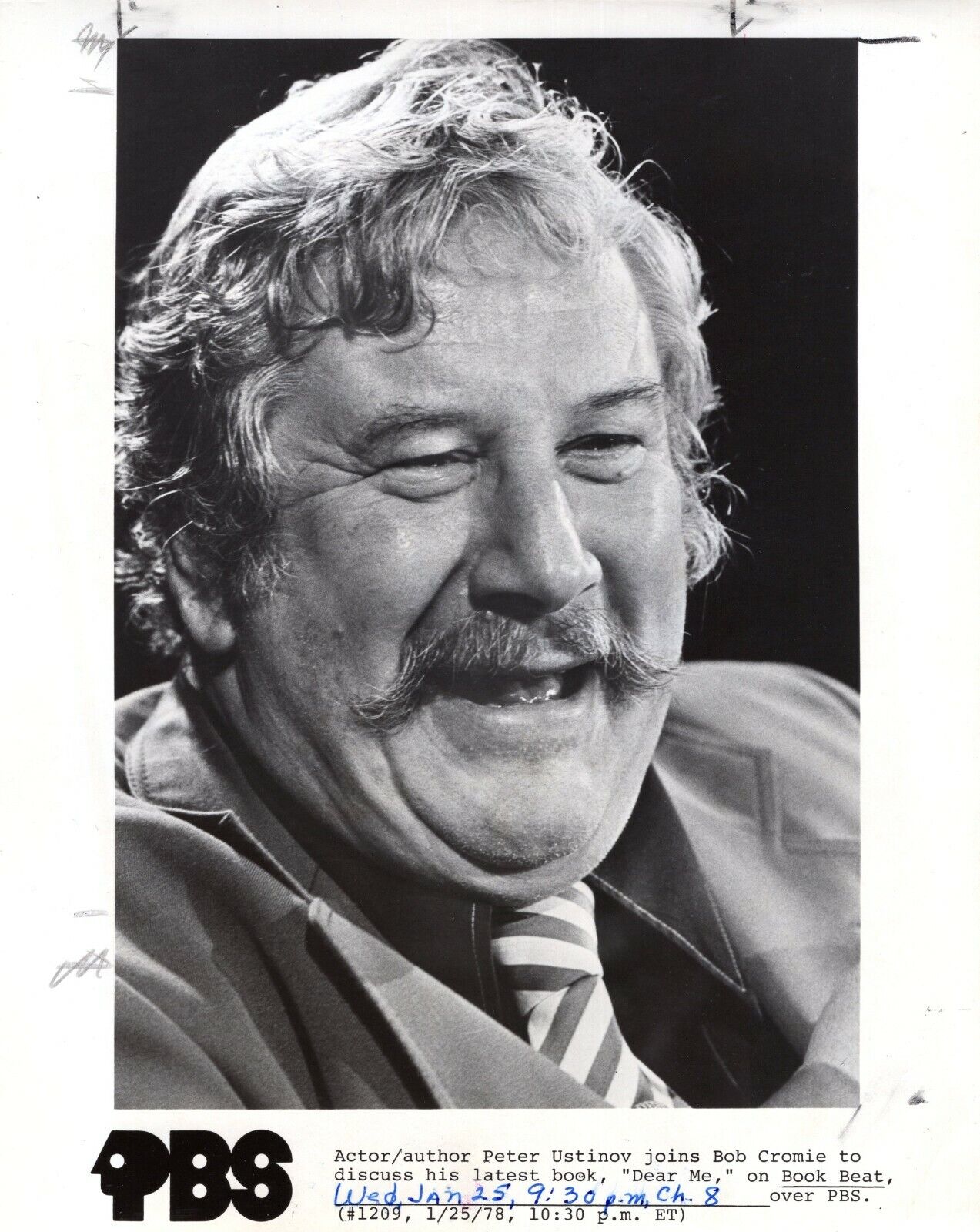 PETER USTINOV English Actor Vintage 8x10 Promo Press News Photo Poster painting 1980