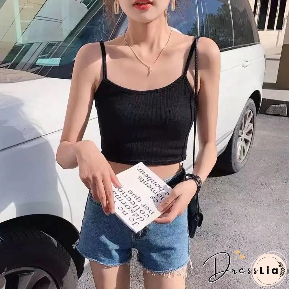 New Fashion Women Black Gray Sexy Solid Camis Crop Top Female Casual Tank Tops Vest Sleeveless Cool Streetwear Club High Street