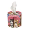 (US Local)Kitten DIY Diamond Painting Handmade Tissue Holder Rhinestones Decor Tissue Box