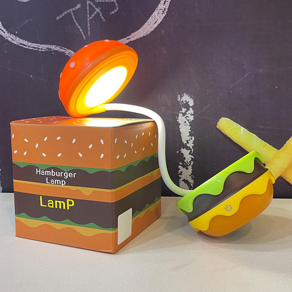 Hamburger Atmosphere Lamp 3 Modes Creative Desktop Lamp for Study