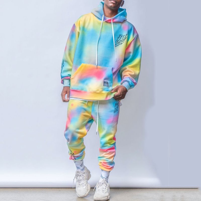 Mens Tie-dye Casual Suits、、URBENIE