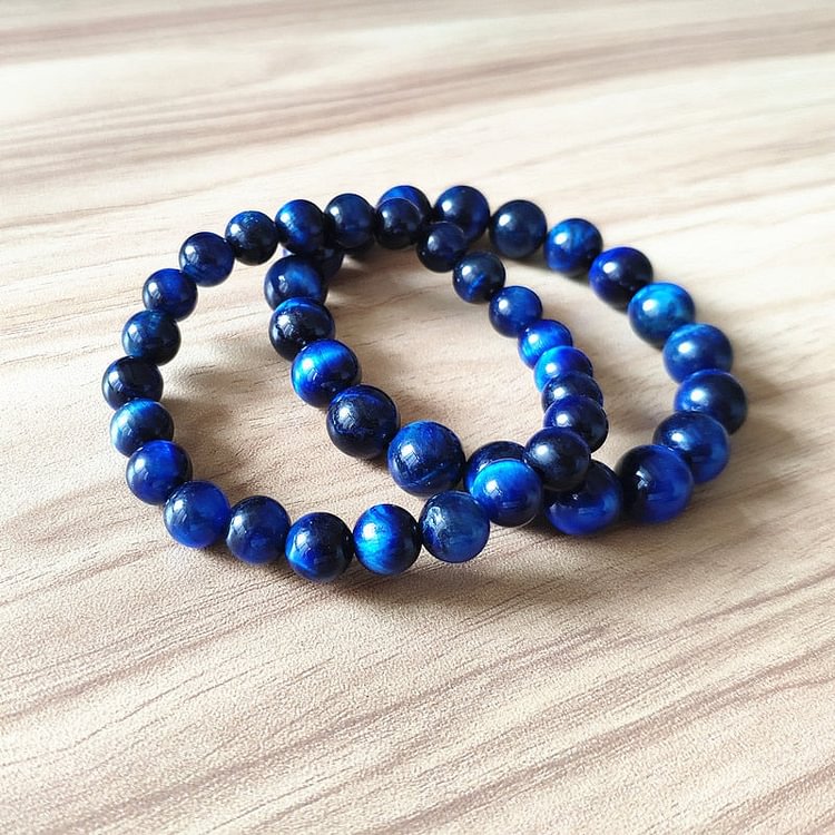 YOY-Blue Tiger Eye Beads Strand Bracelets