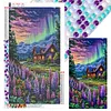Village kit de peinture diamant &agrave; perceuse ronde 5d bricolage complet pour adultes/d&eacute;butants, id&eacute;e cadeau d&eacute;coration int&eacute;rieure peintures en diamant &agrave; points et arts de l&rsquo;art de l&rsquo;art de l&rsquo;art grand format 40x70cm