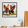 Diamond Painting-DIY Full Round Drill Dog Friend(40x40cm)