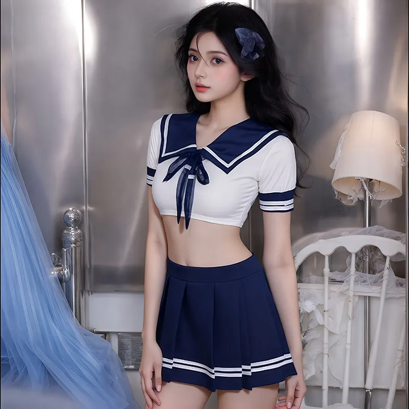 Churchf Bed Maid Uniform Seduced Emotional Fun Super Short Skirt Sailor Jk Student Dress Lingerie Suit Hot Teasing