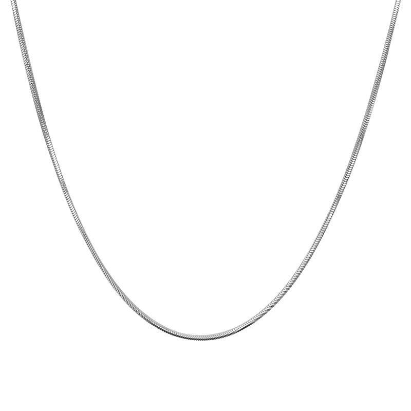 Minimalist Solid Color Titanium Steel Polishing Necklace