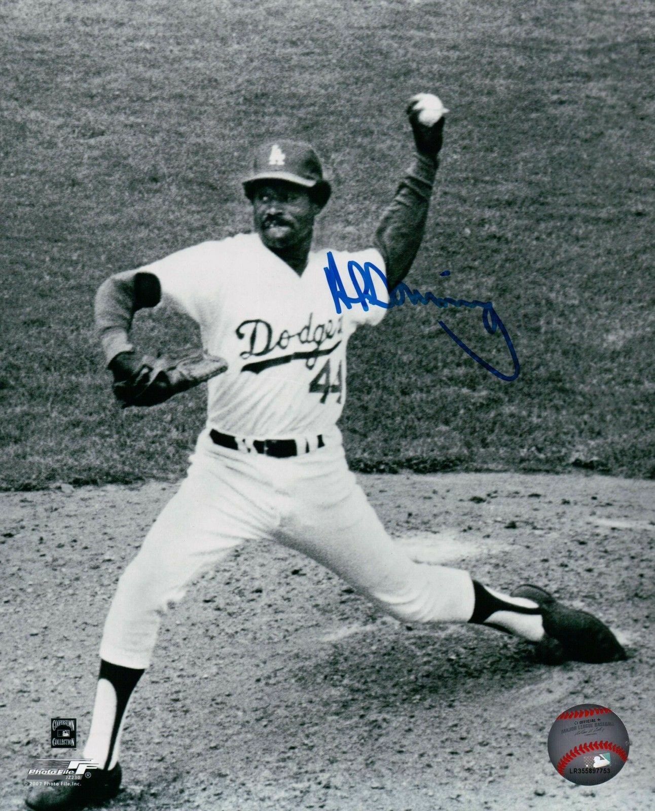 Al Downing Signed 8X10 Photo Poster painting Autograph LA Dodgers B/W Pitching Higher Auto w/COA