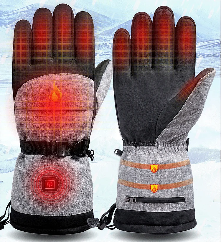 Rechargeable store heated gloves