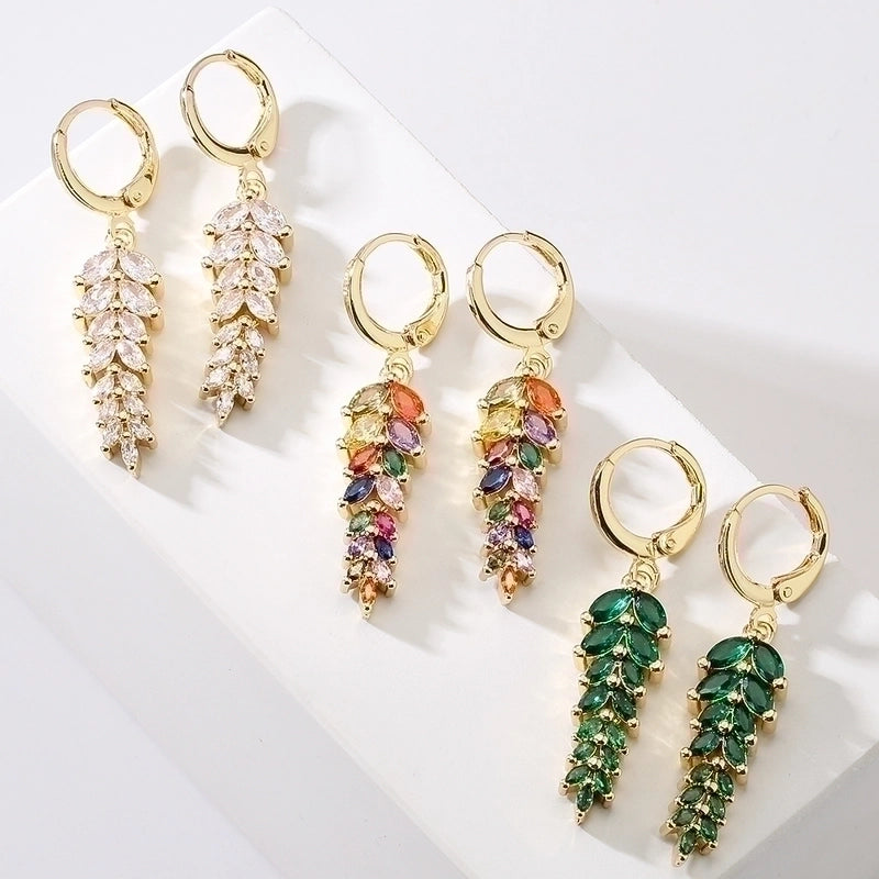 1 Pair Minimalist Leaf Copper Earrings