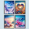 4pcs Diamond Painting -DIY Round Drill Fantasy Beach