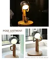 Moon Punishment Standing Desk Lamp Birthday Gift Bedroom Bedside Atmosphere Lamp Table Set Solid Wood Ornaments Charging