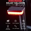 Solar Bicycle Rear Light USB Charging Waterproof Lamp Riding Safety Accessories