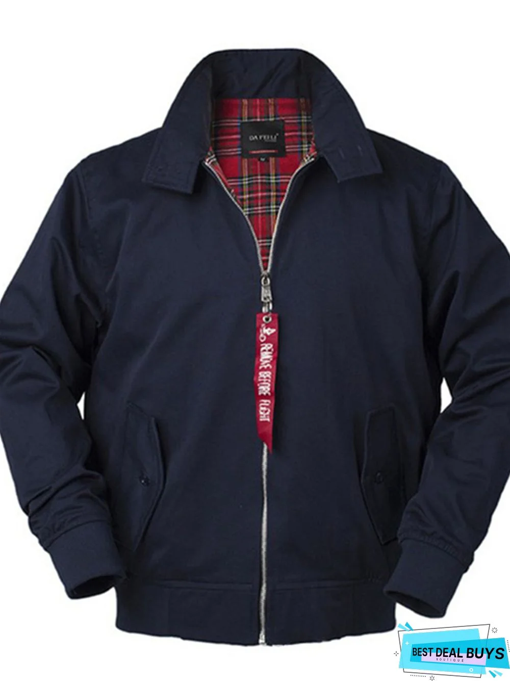 Solid Color Stand Collar Casual Men's Jacket Coat