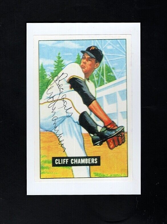 CLIFF CHAMBERS-PITTSBURGH PIRATES AUTOGRAPHED 4X6 COLOR Photo Poster painting-(d.2012)