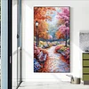 Chemin forestier - perceuse ronde peinture diamant - 40*70cm (grande taille)
