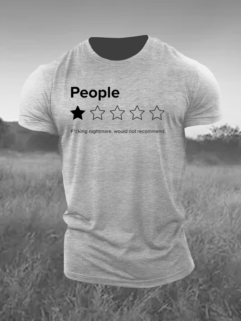 One Star Comment Printed Men's T-Shirt