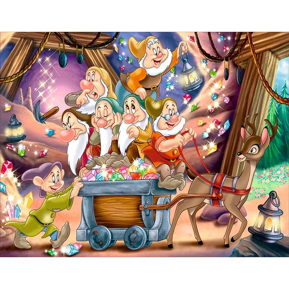 Diamond Painting - Full Round - 7 Dwarfs (40*50cm)